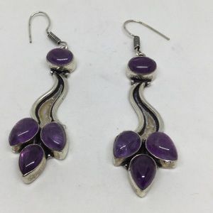 Handmade Jewelry - Amethyst Silver Earrings Handmade Jewelry - Amethyst Silver Earrings